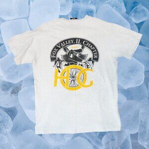 Vintage Harley Davidson Fox Valley Illinois HOG Owners Group Graphic Tshirt M